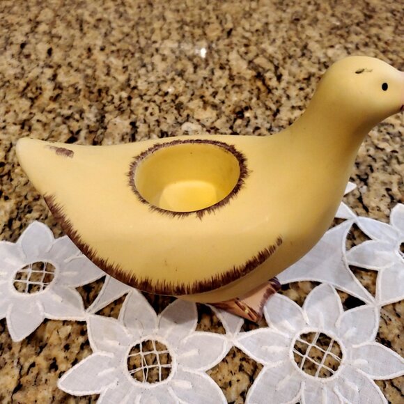 Party Lite Yellow Duck Ducky Votive Candle Holder Rustic Farmhouse Decor - Picture 3 of 4